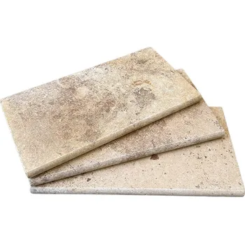 Schodiště Kameny.cz Kamenná deska Multi - travertin Zaoblená 61 x 33 x 3 cm