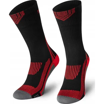 Pánské ponožky Taktické kompresní trekingové Ponožky černé a červené 41-43