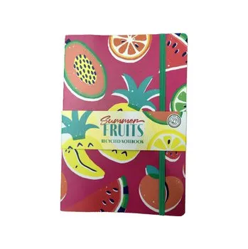 Zápisník Linkovaný A5 zápisník z recyklovaného papíru - Léto a ovoce