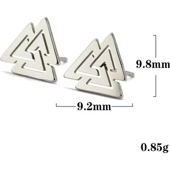 Náušnice Keltské mini náušnice z oceli | šperky 2 ks - Ocel Valknut