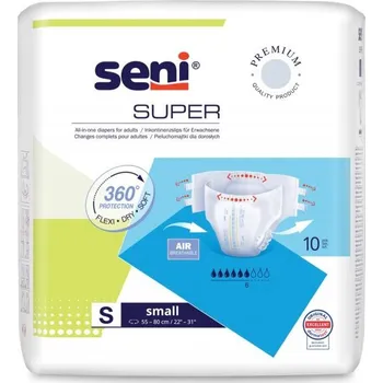 Inkontinenční kalhotky SENI Super S—Kalhotky absorpční prodyšné denní 10 ks