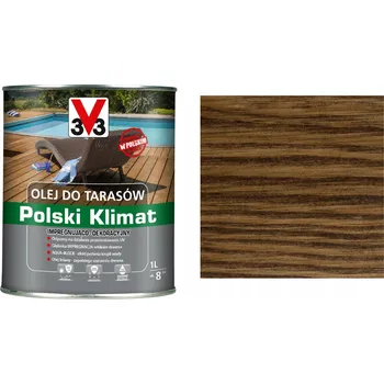 Olej na dřevo V33 Olej na terasy POLSKÝ KLIMA palisandr 1L