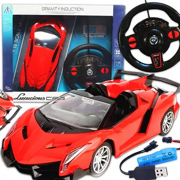 RC model auta Auto na dálkové ovládání Drobiazgarnia, model 1:18, červené