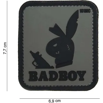 Nášivka 101 Inc. Company Nášivka na suchý zip Badboy (plast 3D) - grey (101 INC)