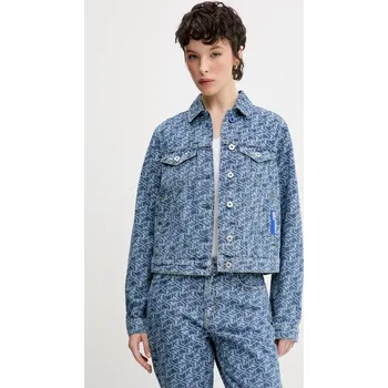 Dámská casual bunda Džínová bunda Karl Lagerfeld Jeans modrá barva, přechodná, A2W14035 55J, vel. S