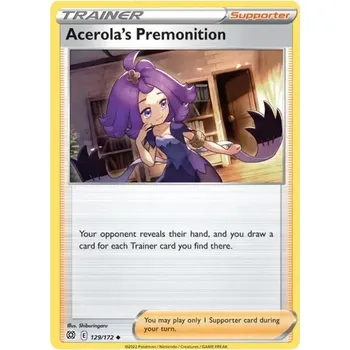 Sběratelská karetní hra Pokémon karta Acerola's Premonition 129/172