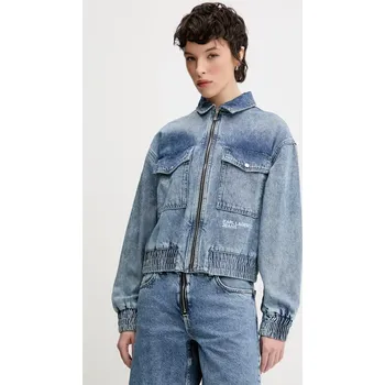 Pánská větrovka Bunda Karl Lagerfeld Jeans modrá barva, přechodná, A2W14012 55J, vel. L
