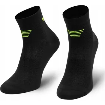 Pánské oblečení SPAIO Ponožky sportovní RUNNING 01 BLACK/YEL 44-46