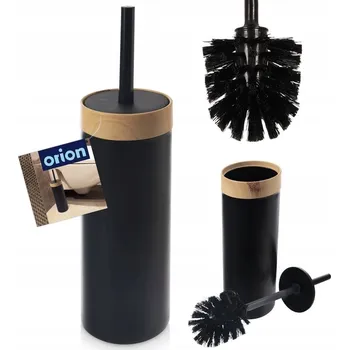 WC štětka WC kartáč do koupelny černý s nádobkou