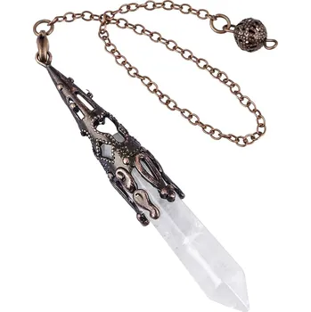 Přívěsek Kyvadlový přívěsek z minerálu | přívěsek kámen, krystal kyvadlo - Clear Quart