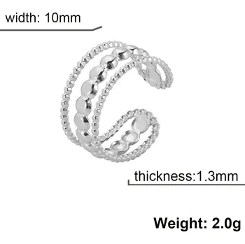 Prsten Dámský otevřený prsten | šperky - Styl 12 ocelová barva