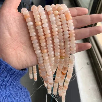 Náramek Přírodní kamenné korálky | výroba šperků - Č.16 Avanturín , 4x6mm 42-45ks