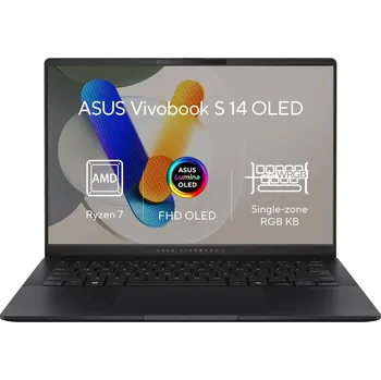 Notebook ASUS NTB Vivobook S 14 (M5406KA-OLED071W), AI7-350, 14" 1920 x 1200, 24GB, 1TB SSD, Radeon, W11 Home, Black