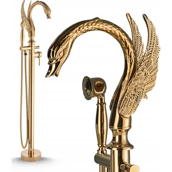 Vodovodní baterie Volně stojící dvouručková vanová a sprchová baterie Ari SWAN černá