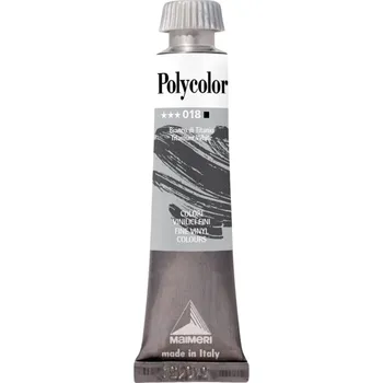 Vodová barva Maimeri Vynil Polycolor Akrylová barva Titanium White 018 20 ml 1 ks