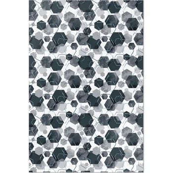 Obraz Moderní vinylový Koberec do bytu - Akvarelové a lineární šestiúhelníky 80x120 cm