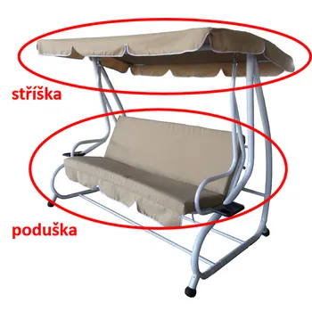 Příslušenství k houpačce Stříška+podušky k houpačce De Luxe béžová