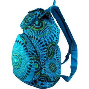 Městský batoh Modrý bavlněný batoh s mandalami Mandala Cyan, Sittar