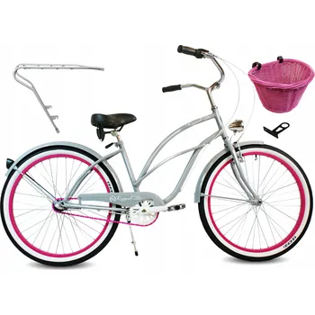 Městské kolo Kolo cruiser RoyalBi Cruiser Pink Panther, rám 18,5 palců, kolo 26", šedé