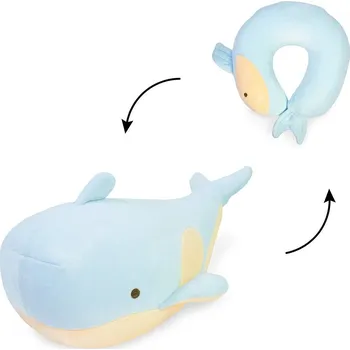 Cestovní polštářek KUFRYPLUS Cestovní polštářek 2 v 1 TPT02 Velryba