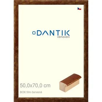 Rám na obraz DANTIK rámeček 50x70 | BOX film červená (Plexi Čiré) (Vyrobeno s láskou u nás v DANTIKU)