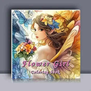 omalovánky Omalovánky pro klid duše - Dívka z květin