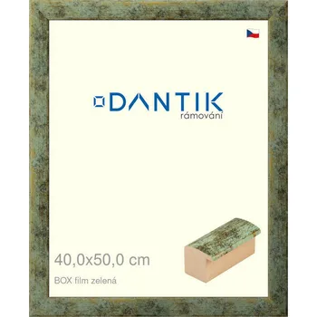 Rám na obraz DANTIK rámeček 40x50 | BOX filmzelená (Sklo Čiré) (Vyrobeno s láskou u nás v DANTIKU)