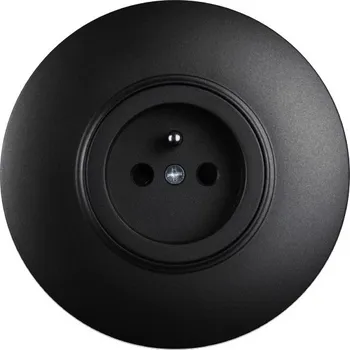 Elektrická zásuvka Elhard Rondo RD6000B zásuvka - kulatá, černá - komplet