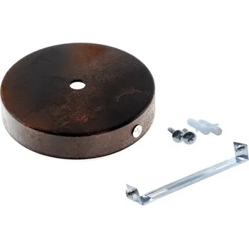 Příslušenství pro svítidlo Baldachýn kov plochý k lustrům 95 mm, patina Rusty Car Style Black Vintage, 95/1