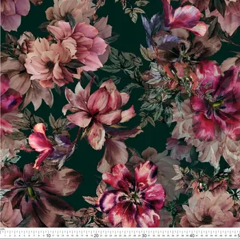 VODĚODOLNÁ látka oxford vzor MAGNOLIE ZELEŇ