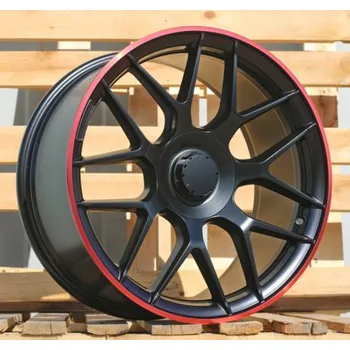 Alu kolo Alu kola Racing Line B1258, 19x8.5 5x112 ET43, černá matná + červený límec