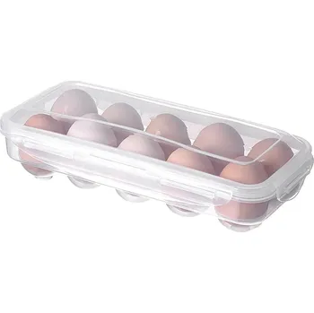Dóza na potraviny Box na vejce s víkem do lednice | zásobník na vejce, organizér na vejce - 10 mřížek
