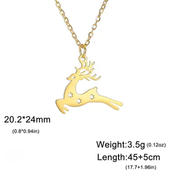 Náhrdelník Ocelový vánoční náhrdelník s přívěskem | šperky - Losí zlato