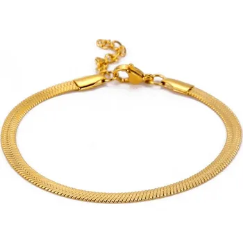 Náramek Náramek z oceli hadí | minimalistický řetízek - Zlatá barva , 3MM , 17-20 cm