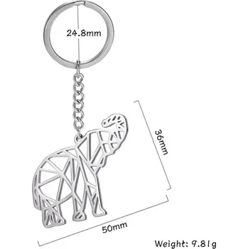 Přívěsek Origami přívěsek zvíře | ocelový doplněk - 18 Slon