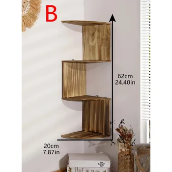 police Rohová police PVC plovoucí úložná | nástěnný regál - TK011-M01559