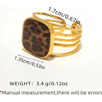 Prsten Prsten leopardí vzor 18K | stylový šperk - Dvouvrstvé pokovování 4