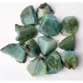 Surový křišťál, přírodní krystal pro harmonizaci a reiki | Minerální kámen, dekorativní krystal - Zelený achát