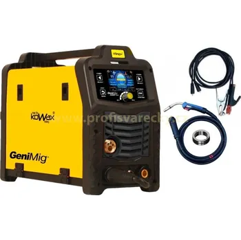 Svářečka Kowax Set A GeniMig 240DP LCD 4-kladka + hořák 4m + sv. kabely 3