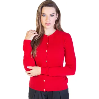 Dámský svetr Duuree.cz Kašmírový Kardigan Elisabet Barva: Červená, Velikost: 2XL