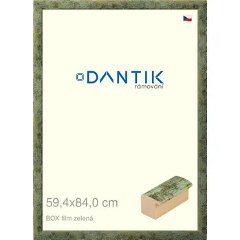 Rám na obraz DANTIK rámeček 59,4x84 | BOX filmzelená (Plexi Čiré) (Vyrobeno s láskou u nás v DANTIKU)