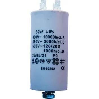 Kondenzátor SOK Kondenzátor rozběhový 32uF 450V