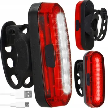 Cyklosvítilna ZADNÍ SVĚTLO NA KOLO USB LED SILNÉ OSVĚTLENÍ NA KOLO AKUMULÁTOR