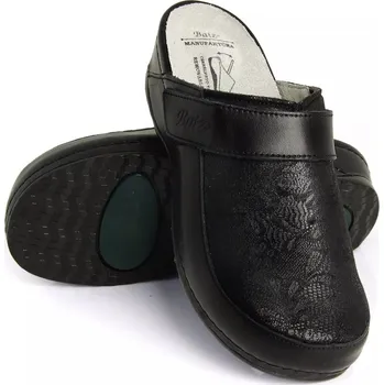 Dámské pantofle Batz Dámské kožené pantofle ELENA na Hallux Valgus - černá Velikost: 37