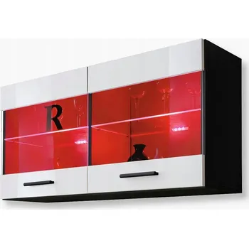 Knihovna Černá vitrína 50 x 100 x 27,2 cm Komodee