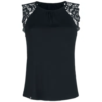 Top z Forplay - Top s cipkovým rukávom - Ženy - černá