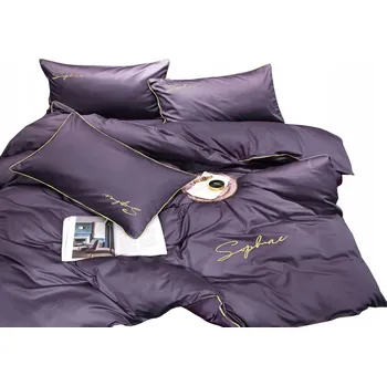 Povlečení POVLEČENÍ BAVLNA SYNTETICKÁ 160x200 S VÝŠIVKOU ELEGANTNÍ ZLATÁ LAMOVKA