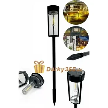 Venkovní osvětlení LED solární zahradní lampa teplá bílá 58cm