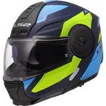 LS2 Výklopná moto přilba FF902 Scope II Duria Blue H-V Yellow 3XL (65-66)