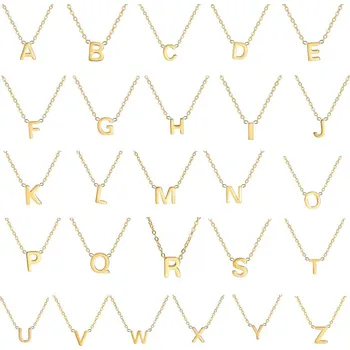 Náhrdelník Ocelový řetízek s písmenem | dámský náhrdelník - Zlatá barva , Q